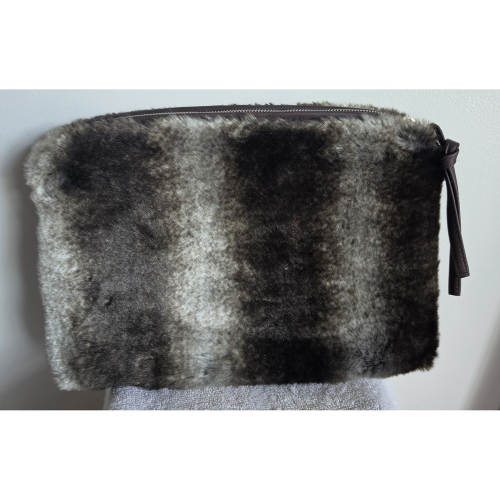 Max Studio Home Women Brown Grey Clutch Pouch Bag Classic Handbag Purse